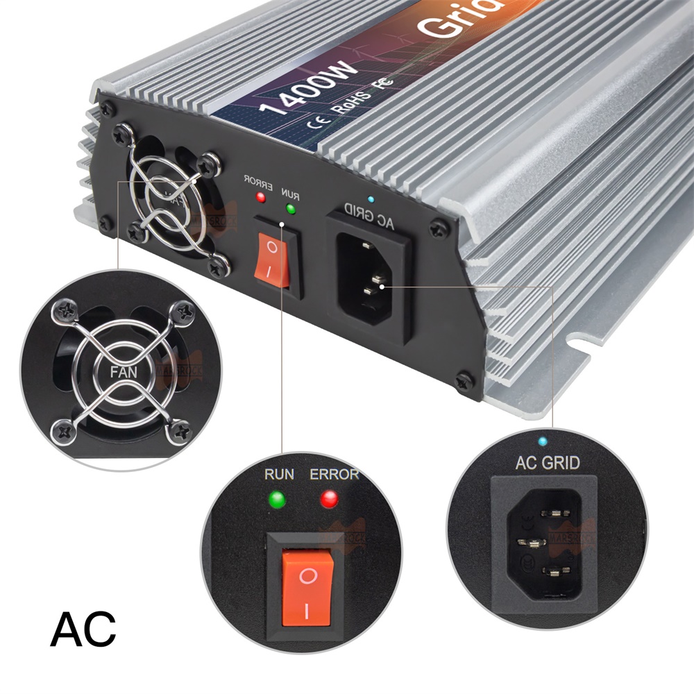 Inverter Mikro MPPT Tenaga Sur - Micro Inverter 1400W Solar Grid Tie ulasan dan harga