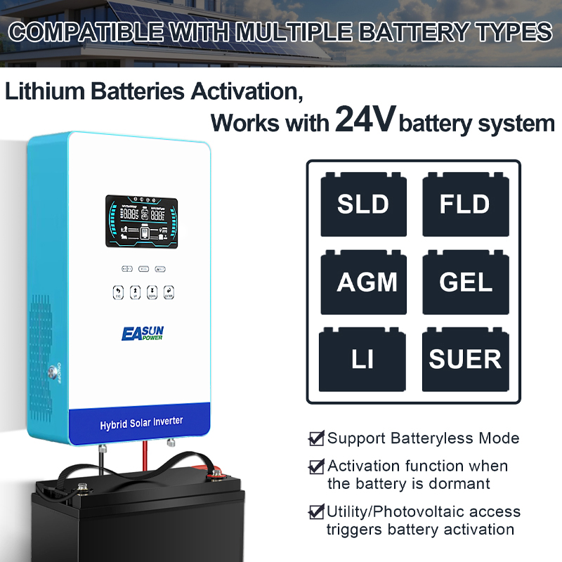 EASUN POWER 4KW 24V Inverter H - Grid Tie Inverter Limiter 2000W ulasan dan harga