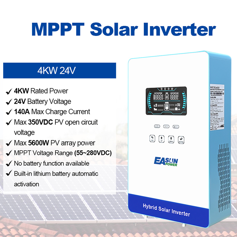 EASUN POWER 4KW 24V Inverter H - Grid Tie Inverter Limiter 2000W ulasan dan harga